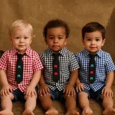 Camisa Infantil Xadrez com Gravata Manga Curta Social Menino Festa Junina São João 100% Algodão