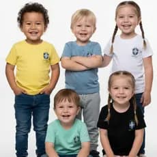 KIT 3 Camiseta Infantil Brasil Camisa Copa do Mundo Blusa 100% Algodão Premium Variadas