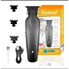 Aparador Profissional KM-2299 para Cabelo e Barba com Lâmina T – Sem Fio e Recarregável