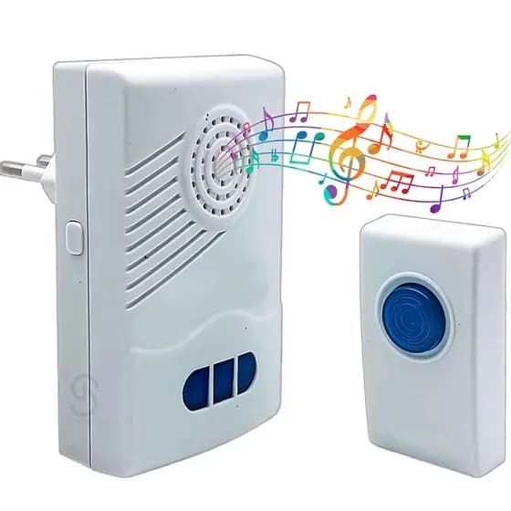 Campainha Sem Fio Residencial De Tomada Wireless Até 100mts