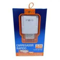 Carregador Turbo Rápido INOVA ORIGINAL Celular Smartphone 5.1A Tipo C