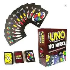 Jogo de cartas UNO GENERICO  Show 'em No Mercy' para crianças, adultos, amigos, e familiares  promoção