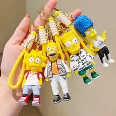 Chaveiro dos Simpsons Bart Homer Lisa – Presente Criativo e Colecionável Geek