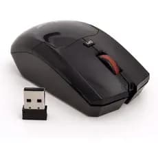 Mouse Óptico Sem Fio Preto Wireless 2.4GHz com Receptor USB 2.0 Compatível com Notebook e PC