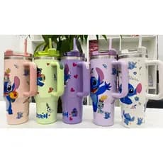 Caneca Personalizada Lilo Stitch Térmica Inox 1200ML Garrafa Térmica  com tampa e canudo