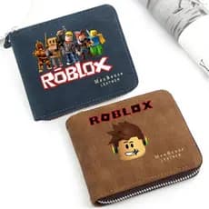 Carteira Roblox Cartoon De Alta Qualidade Multifuncional Com Zíper Cartões Bancários , Moedas , etc .