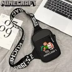 Minecraft Bolsa De Ombro ultra Leve mini Telefone Peito Masculina E Feminina Esportiva crossbody Único