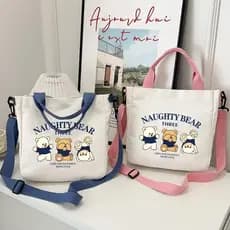 Bolsa De Ombro Da Moda , Armazenamento De Lona Impressa Fofa , Sacola Multifuncional crossbody Versátil , Presente De An