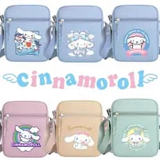 Cinnamoroll Bolsa De Ombro Crossbody Moda Impressa Pequena Quadrada Versátil De Viagem Presente