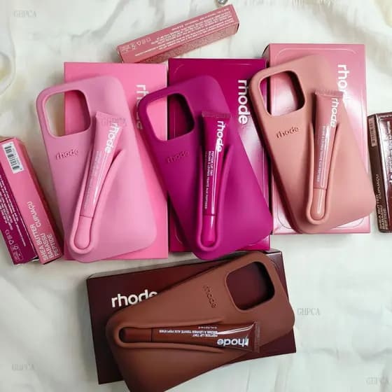 [Mesmo Estilo Do Hailey] Capa De Telefone Batom Com Embalagem iPhone 16 15ProMax 11 12 13ProMax 14Pro 15plus XR 11pro 6