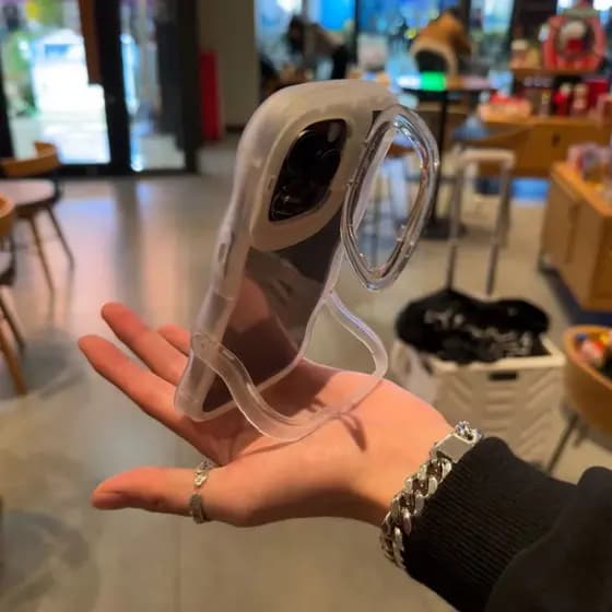 Nova capa de Airbag à prova de choque TPU adequada para iPhone 16 15 14 13 12 11 Pro multifuncional Max, suporte duplo e