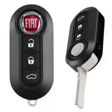 Chave Fiat Canivete Bravo 500 Punto Strada Siena Palio Carcaça Botões Brancos