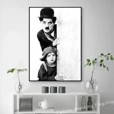 Quadro Decorativo Charlie Chaplin Casa Sala Quarto Decoração Parede