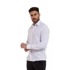 Camisa Social Masculina Slim Fit Manga Longa Promoção Luxo