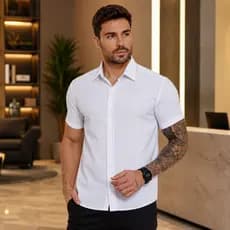 Camisa Masculina Branca Slim Fit Luxo Social
