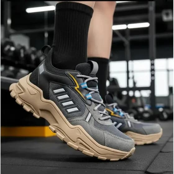 Tênis Masculino e Feminino Ohio Academia Corrida Passeio Solado Alto Leve Confortável e Macio Full