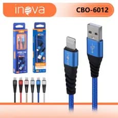 Cabo para iphone inova 3.4A Carga Rápida (2 METRO)  - I6 Cabo Carregador Celular iPhone Original Inova