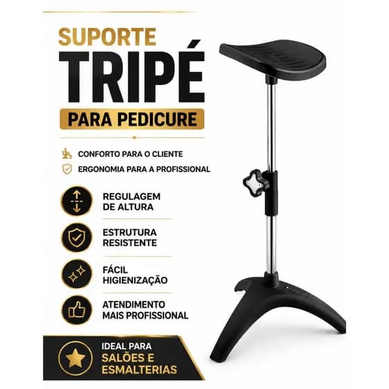 Suporte Tripé Manicure Apoio Das Pernas Para Pedicure Dompel