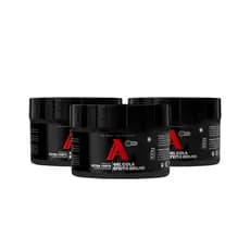 Kit 03 Gel Cola Alfa Look's 300g Fixação Forte Modelador Cabelo Profissional Controle Estilo