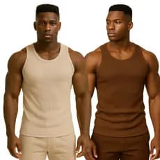 Regata Canelada Masculina Ribana Premium Academia Fitness Treino Casual Dia a Dia