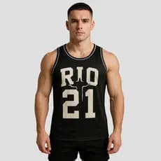 Regata Masculina Esportiva Academia Basquete Treino Corrida Praia Rio 21 Leve Fitness