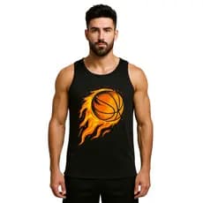 Camiseta Regata Masculina Estilo Basquete Esportiva Street Dry Fit Academia Casual e Treino Bola