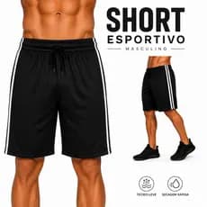 Short Masculino Calção Confortável Academia Corrida Futebol Ficar Em Casa Treino