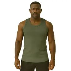 Regata Modelo Americano Masculina de Ribana Canelada Elastano Gringa Rapper Slim Justa ao Corpo