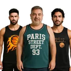 Kit 3 Regatas Esportivas Academia Treino Dia a Dia