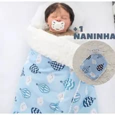 kit manta cobertor para bebê + 1 naninha incluso (MENINA/MENINO)