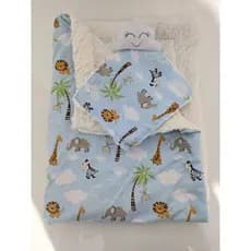 Coleção Safari manta cobertor de bebe + 1 naninha para bebê