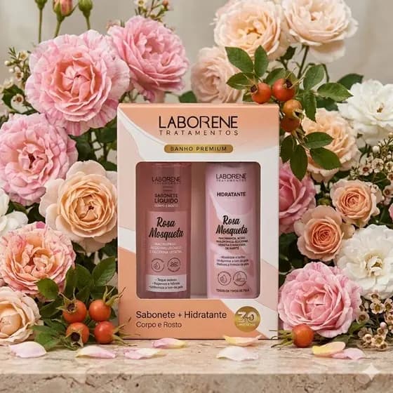 KIT PRESENTE - Sab. líquido 200ml + Hidra. corpo e rosto 200ml Laborene