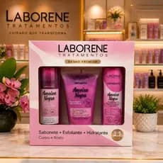 KIT BANHO PREMIUM - Esfoliante 170g + Sabonete líquido 200ml + Hidratante 200ml