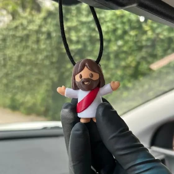 Cheirinho para Carro Jesus Cristo (Aromatizador e Decorativo Automotivo)