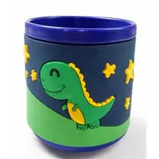 Caneca Xicara  Plástica Divertida Infantil DINOSSAURO  em Alto Relevo 375 ml livre de BPA