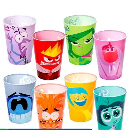 Copo 320ml Divertidamente Estampado Emoções Disney Original Plasútil 1 unidade