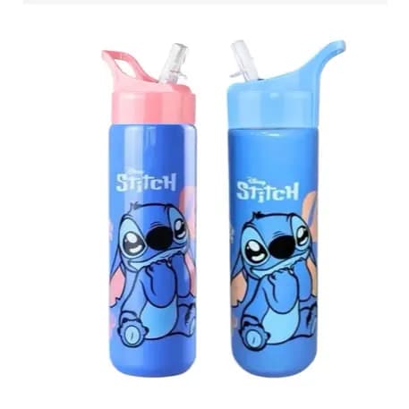 Squeeze Garrafa Stitch 700 Ml com bico de silicone, Agua, sucos, Academia, Passeio Escola Adulto e infantil Lembrança.