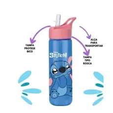 Garrafa De Água, SUCO, REFRI,  Squeeze Stitch 700ml  COM CANUDO E BICO, LEMBRANCINHA, ACADEMIA, ESCOLAR,INFANTIL