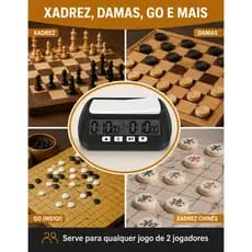 Relógio de Xadrez Digital Cronômetro Profissional Delay Bônus Timer Torneio Competição Damas