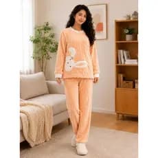 CONJUNTO Pijama FLEECE Adulto FEMININA Soft Conjunto Quentinho Inverno 5670