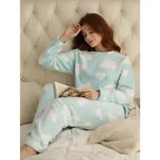 Conjunto Pijama Feminino em Fleece Peludinho Macio Quentinho Soft Inverno 5301 e 5331 Iportado