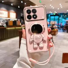 Capa Para Telefone De Astronauta Xiaomi Poco X6 X5 Pro 5G Com Suporte De Silicone Macio À Prova De Choque