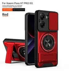 Caso Magnético À Prova De Choque Para Xiaomi Poco X7 X6 X5 Pro 5G Suporte Do Telefone Com Anel Capa Da Câmera