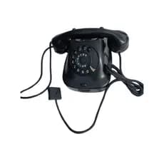 TELEFONE VINTAGE ANO 1950 NA COR ORIGINAL PRETA FUNCIONANDO.
