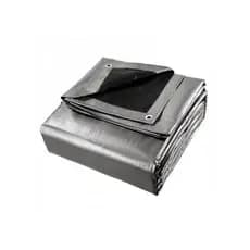 Lona Polietileno Blackout 2,5X1,5 Metros 300 Micras CK300 Prata x Preta Uso Externo Resistente Cobertura Profissional