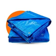 Lona Azul 9x5 Metros Impermeável Para Cobertura Externa Em Obra Camping E Proteção Reforçada
