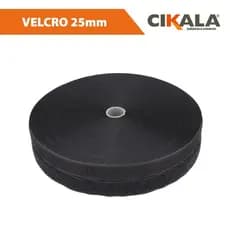 Fecho de Contato Velcro Preto 25mm 01 Metro Macho e Fêmea para Roupas e Reparos