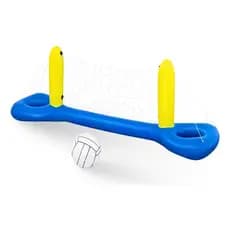 Conjunto Inflavel Voleibol Piscina Bola E Rede 2,44m