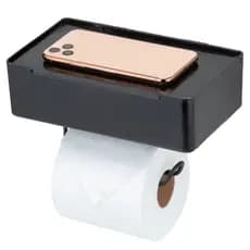 Porta Lenços E Papel Higiênico Com Fixação 3m Arthi Black