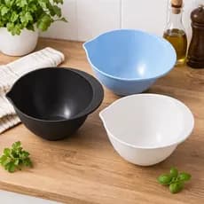 Kit 3 Bowls Potes Cozinha 2,8L Tigelas Cumbucas Plástico Colorido Vivas Açaí Sorvete Doce Salgado